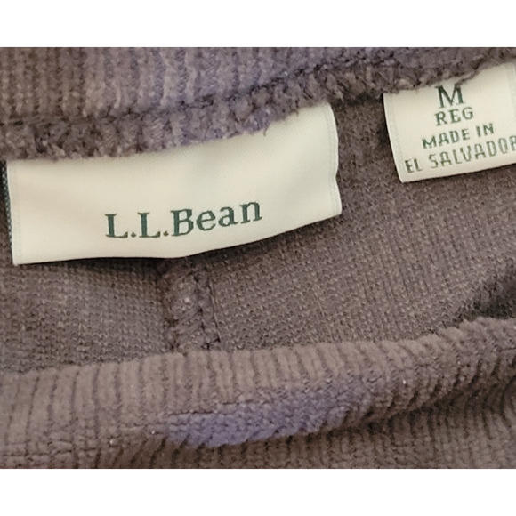 L. L. Bean Perfect Fit Knit Corduray Straight-Leg Dark Gray Stretch Women's Med - Picture 2 of 7